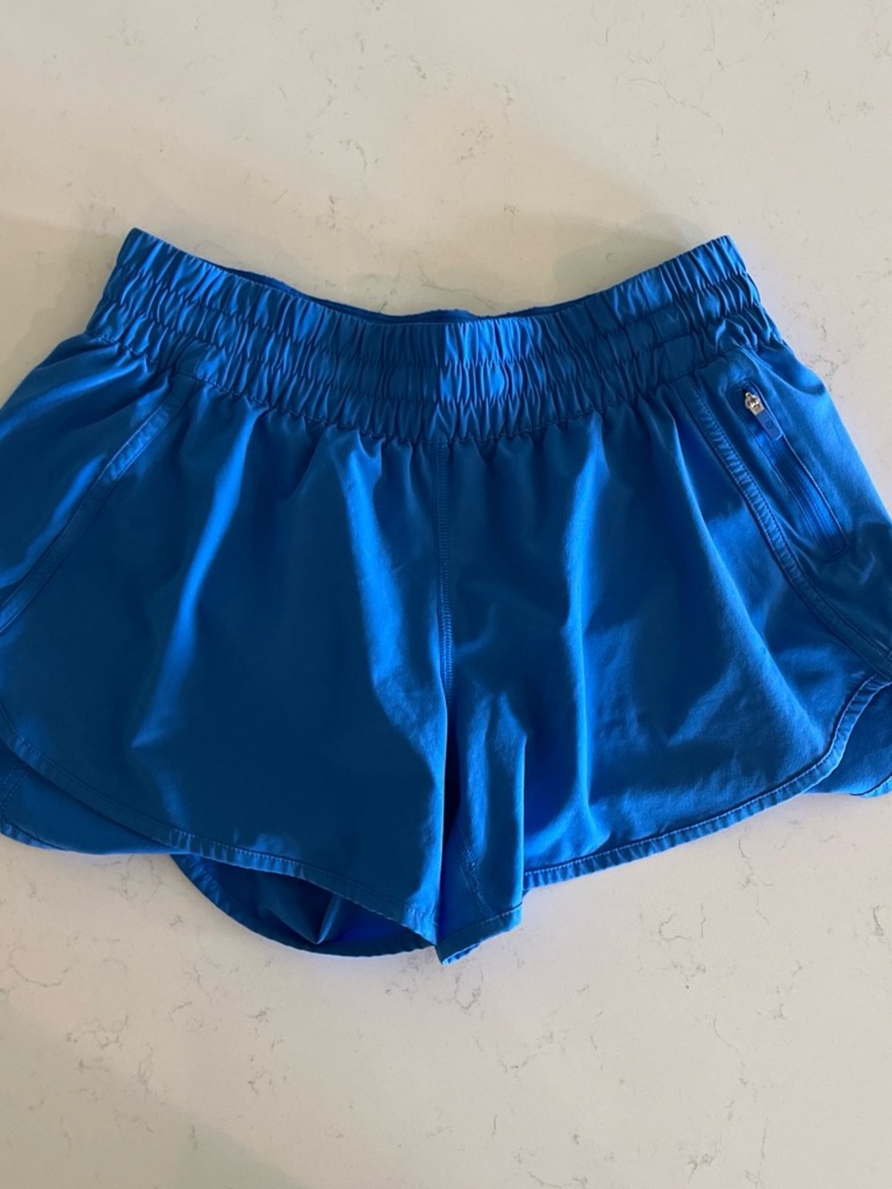 lululemon athletica Electric Blue Athletic Shorts with Elastic Waist